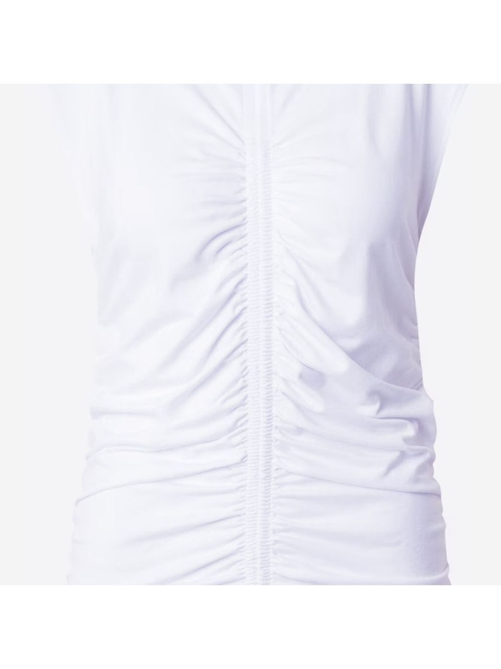Topshop White Scrunch Sleeves Top NWOT - Picture 7 of 7